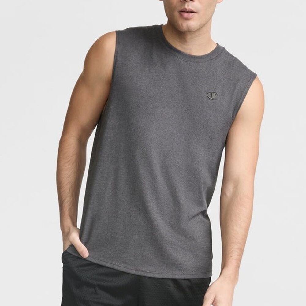 Champion Men’s Muscle Tank Classic Logo - Gray - Size L
